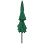 vidaXL Sombrilla de 3 niveles con poste de aluminio verde 3,5 m vidaXL Sombrilla de 3 niveles con poste de aluminio verde 3,5 m