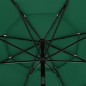 vidaXL Sombrilla de 3 niveles con poste de aluminio verde 3,5 m vidaXL Sombrilla de 3 niveles con poste de aluminio verde 3,5 m