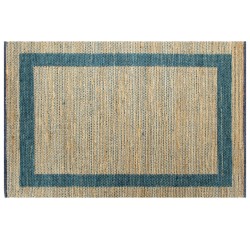 vidaXL Alfombra de yute tejida a mano azul 160x230 cm