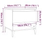 vidaXL Mesas auxiliares 2 uds contrachapada roble marrón 50x46x50 cm vidaXL Mesas auxiliares 2 uds contrachapada roble marrón 50x46x50 cm