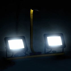 vidaXL Foco LED con asa 2x30 W blanco frío