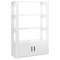 vidaXL Aparador de madera contrachapada blanco brillo 80x30x119,5 cm vidaXL Aparador de madera contrachapada blanco brillo 80x30x119,5 cm