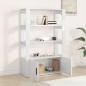 vidaXL Aparador de madera contrachapada blanco brillo 80x30x119,5 cm vidaXL Aparador de madera contrachapada blanco brillo 80x30x119,5 cm