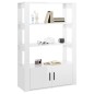 vidaXL Aparador de madera contrachapada blanco brillo 80x30x119,5 cm vidaXL Aparador de madera contrachapada blanco brillo 80x30x119,5 cm