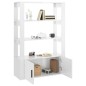 vidaXL Aparador de madera contrachapada blanco brillo 80x30x119,5 cm vidaXL Aparador de madera contrachapada blanco brillo 80x30x119,5 cm