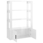 vidaXL Aparador de madera contrachapada blanco brillo 80x30x119,5 cm vidaXL Aparador de madera contrachapada blanco brillo 80x30x119,5 cm