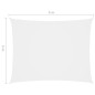 vidaXL Toldo de vela rectangular tela Oxford blanco 3x5 m vidaXL Toldo de vela rectangular tela Oxford blanco 3x5 m