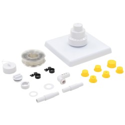 vidaXL Fuente griega para piscina 13 piezas blanca