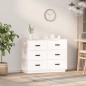 vidaXL Aparador madera maciza de pino blanco 100x40x75 cm vidaXL Aparador madera maciza de pino blanco 100x40x75 cm