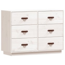 vidaXL Aparador madera maciza de pino blanco 100x40x75 cm