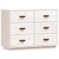 vidaXL Aparador madera maciza de pino blanco 100x40x75 cm vidaXL Aparador madera maciza de pino blanco 100x40x75 cm