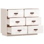 vidaXL Aparador madera maciza de pino blanco 100x40x75 cm vidaXL Aparador madera maciza de pino blanco 100x40x75 cm