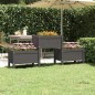 vidaXL Jardinera de madera de pino maciza gris 178,5x44x75 cm vidaXL Jardinera de madera de pino maciza gris 178,5x44x75 cm