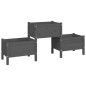 vidaXL Jardinera de madera de pino maciza gris 178,5x44x75 cm vidaXL Jardinera de madera de pino maciza gris 178,5x44x75 cm