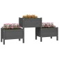 vidaXL Jardinera de madera de pino maciza gris 178,5x44x75 cm vidaXL Jardinera de madera de pino maciza gris 178,5x44x75 cm