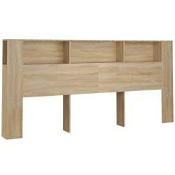 vidaXL Mueble cabecero color roble Sonoma 220x18,5x104,5 cm