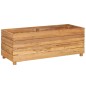 vidaXL Jardinera madera maciza de teca y acero 100x40x38 cm vidaXL Jardinera madera maciza de teca y acero 100x40x38 cm
