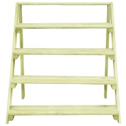 vidaXL Soporte para plantas madera de pino impregnada 80x80x80 cm
