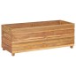 vidaXL Jardinera madera maciza de teca y acero 100x40x38 cm vidaXL Jardinera madera maciza de teca y acero 100x40x38 cm