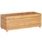 vidaXL Jardinera madera maciza de teca y acero 100x40x38 cm vidaXL Jardinera madera maciza de teca y acero 100x40x38 cm