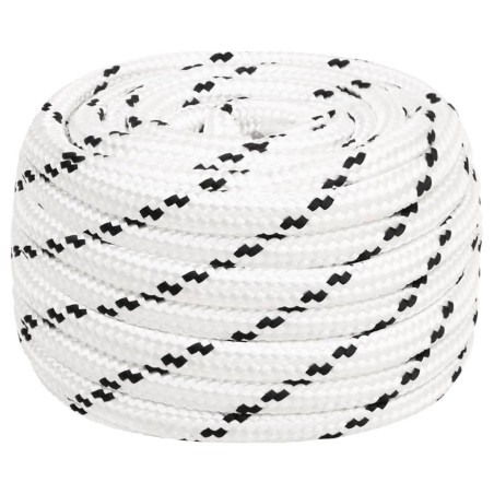 vidaXL Cuerda de trabajo poliéster blanco 16 mm 100 m