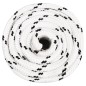 vidaXL Cuerda de trabajo poliéster blanco 16 mm 100 m vidaXL Cuerda de trabajo poliéster blanco 16 mm 100 m