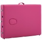 vidaXL Camilla de masaje plegable 3 zonas aluminio rosa vidaXL Camilla de masaje plegable 3 zonas aluminio rosa