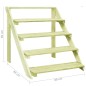 vidaXL Soporte para plantas madera de pino impregnada 80x80x80 cm vidaXL Soporte para plantas madera de pino impregnada 80x80x80 cm