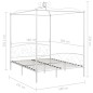 vidaXL Estructura de cama con dosel metal blanco 180x200 cm vidaXL Estructura de cama con dosel metal blanco 180x200 cm