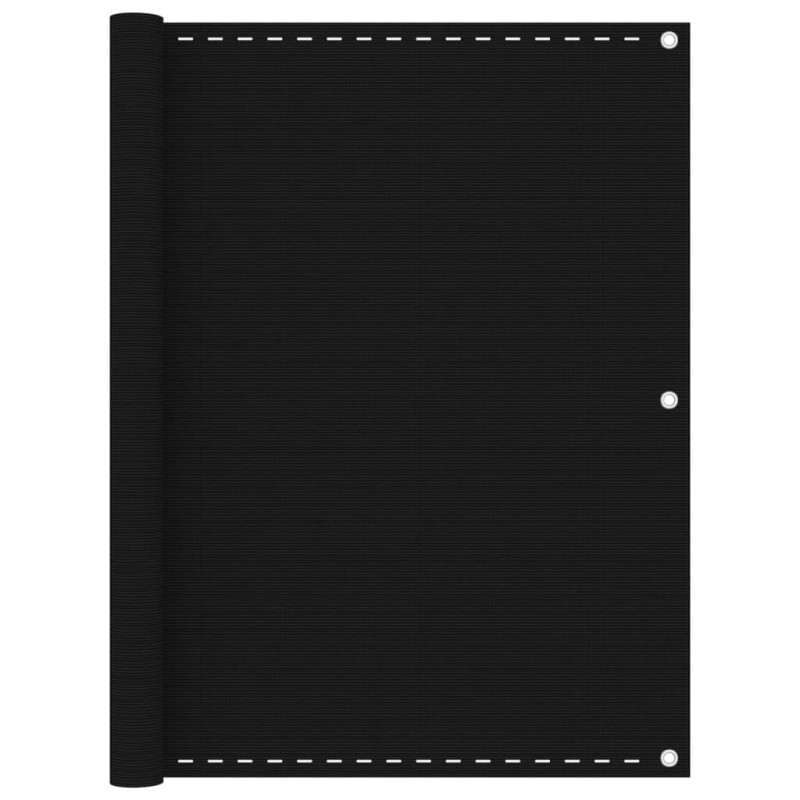 vidaXL Toldo para balcón HDPE negro 120x600 cm vidaXL Toldo para balcón HDPE negro 120x600 cm