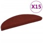 vidaXL Alfombrilla de escaleras 15 uds tela punzonada rojo 56x17x3 cm vidaXL Alfombrilla de escaleras 15 uds tela punzonada rojo 56x17x3 cm