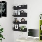 vidaXL Estante de pared 4 uds madera contrachapada gris 80x11,5x18 cm vidaXL Estante de pared 4 uds madera contrachapada gris 80x11,5x18 cm