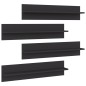 vidaXL Estante de pared 4 uds madera contrachapada gris 80x11,5x18 cm vidaXL Estante de pared 4 uds madera contrachapada gris 80x11,5x18 cm