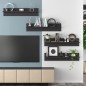 vidaXL Estante de pared 4 uds madera contrachapada gris 80x11,5x18 cm vidaXL Estante de pared 4 uds madera contrachapada gris 80x11,5x18 cm