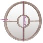 vidaXL Espejo de hierro redondo color arena para uso interior 60x4 cm vidaXL Espejo de hierro redondo color arena para uso interior 60x4 cm