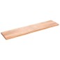 vidaXL Encimera baño madera maciza tratada marrón claro 220x50x(2-6)cm vidaXL Encimera baño madera maciza tratada marrón claro 220x50x(2-6)cm
