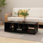 vidaXL Mesa de centro madera maciza de pino negro 110x50x34 cm vidaXL Mesa de centro madera maciza de pino negro 110x50x34 cm