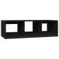 vidaXL Mesa de centro madera maciza de pino negro 110x50x34 cm vidaXL Mesa de centro madera maciza de pino negro 110x50x34 cm