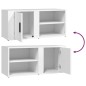 vidaXL Muebles para TV 2 uds madera contrachapada blanco 80x31,5x36 cm