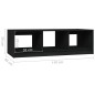 vidaXL Mesa de centro madera maciza de pino negro 110x50x34 cm vidaXL Mesa de centro madera maciza de pino negro 110x50x34 cm