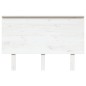 vidaXL Cabecero de cama madera maciza de pino blanco 124x6x82,5 cm