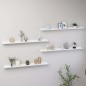 vidaXL Estantes de pared 4 unidades blanco 100x9x3 cm vidaXL Estantes de pared 4 unidades blanco 100x9x3 cm