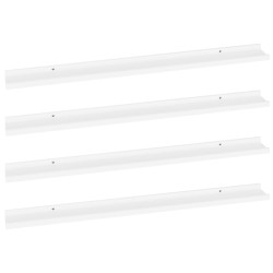 vidaXL Estantes de pared 4 unidades blanco 100x9x3 cm