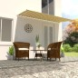vidaXL Toldo retráctil 400x150 cm amarillo y blanco vidaXL Toldo retráctil 400x150 cm amarillo y blanco