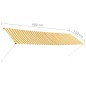 vidaXL Toldo retráctil 400x150 cm amarillo y blanco vidaXL Toldo retráctil 400x150 cm amarillo y blanco