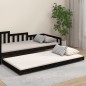 vidaXL Estructura de cama madera maciza de pino negro 90x200 cm vidaXL Estructura de cama madera maciza de pino negro 90x200 cm