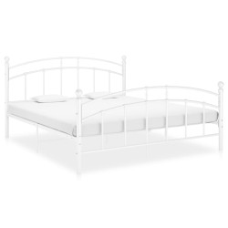 vidaXL Estructura de cama de metal blanco 180x200 cm