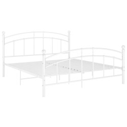 vidaXL Estructura de cama de metal blanco 180x200 cm