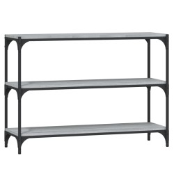 vidaXL Estantería contrachapada y acero gris Sonoma 100x33x70,5 cm
