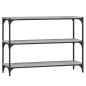 vidaXL Estantería contrachapada y acero gris Sonoma 100x33x70,5 cm vidaXL Estantería contrachapada y acero gris Sonoma 100x33x70,5 cm